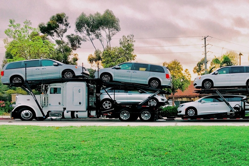 Vehicle being prepared for transport quote and inspection